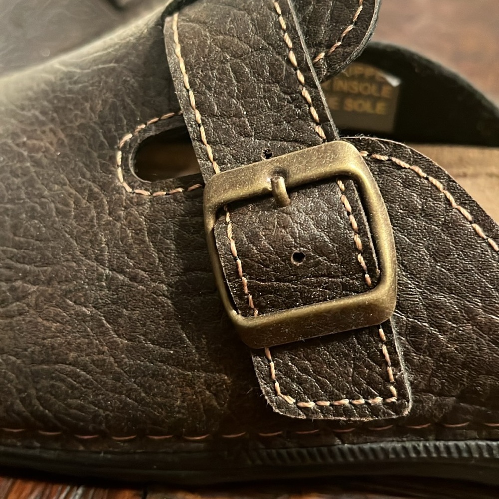 INBLU Distressed Leather Clogs SZ 11.5 not Birkenstock - Picture 2 of 7